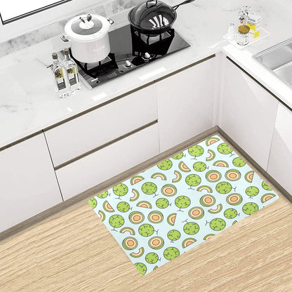 Cantaloupe Pattern Print Design 02 Kitchen Mat