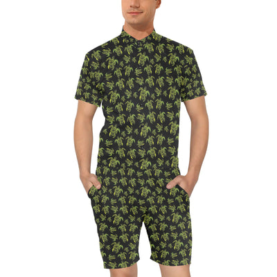 Green Tribal Turtle Polynesian Themed Men's Romper