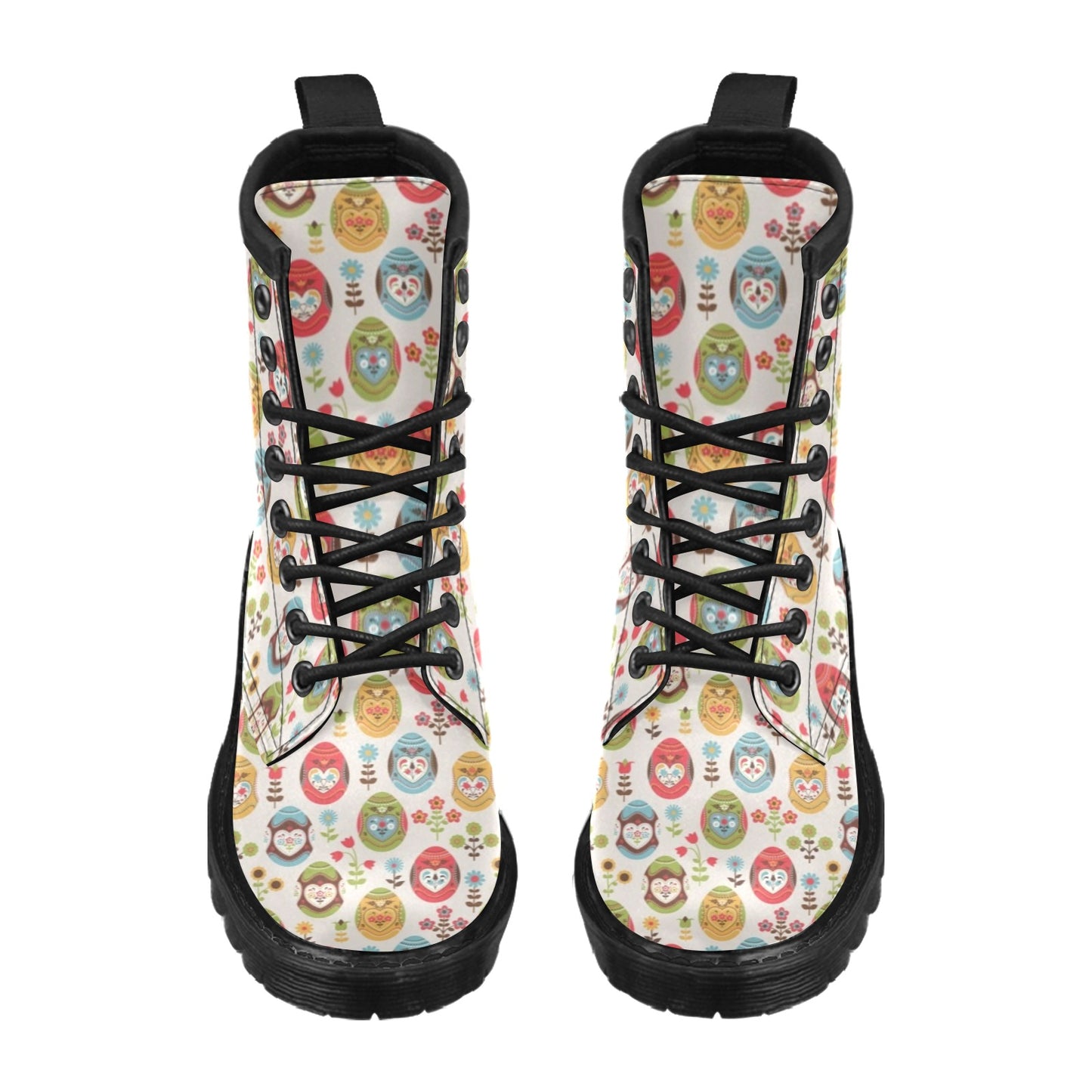 Easter Eggs Pattern Print Design RB011 Women's Boots