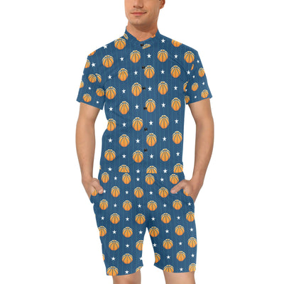 Basketball Star Print Pattern Men's Romper