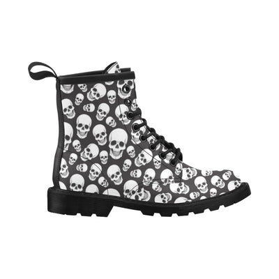 Skull Print Design LKS301 Women's Boots