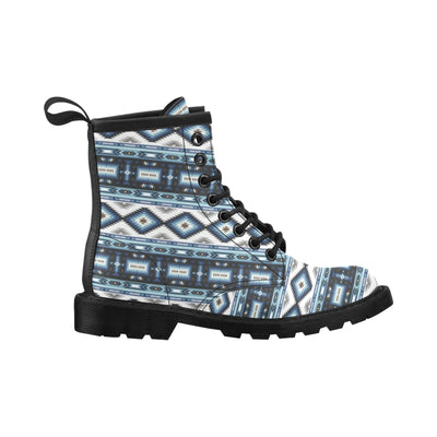 Navajo Dark Blue Print Pattern Women's Boots