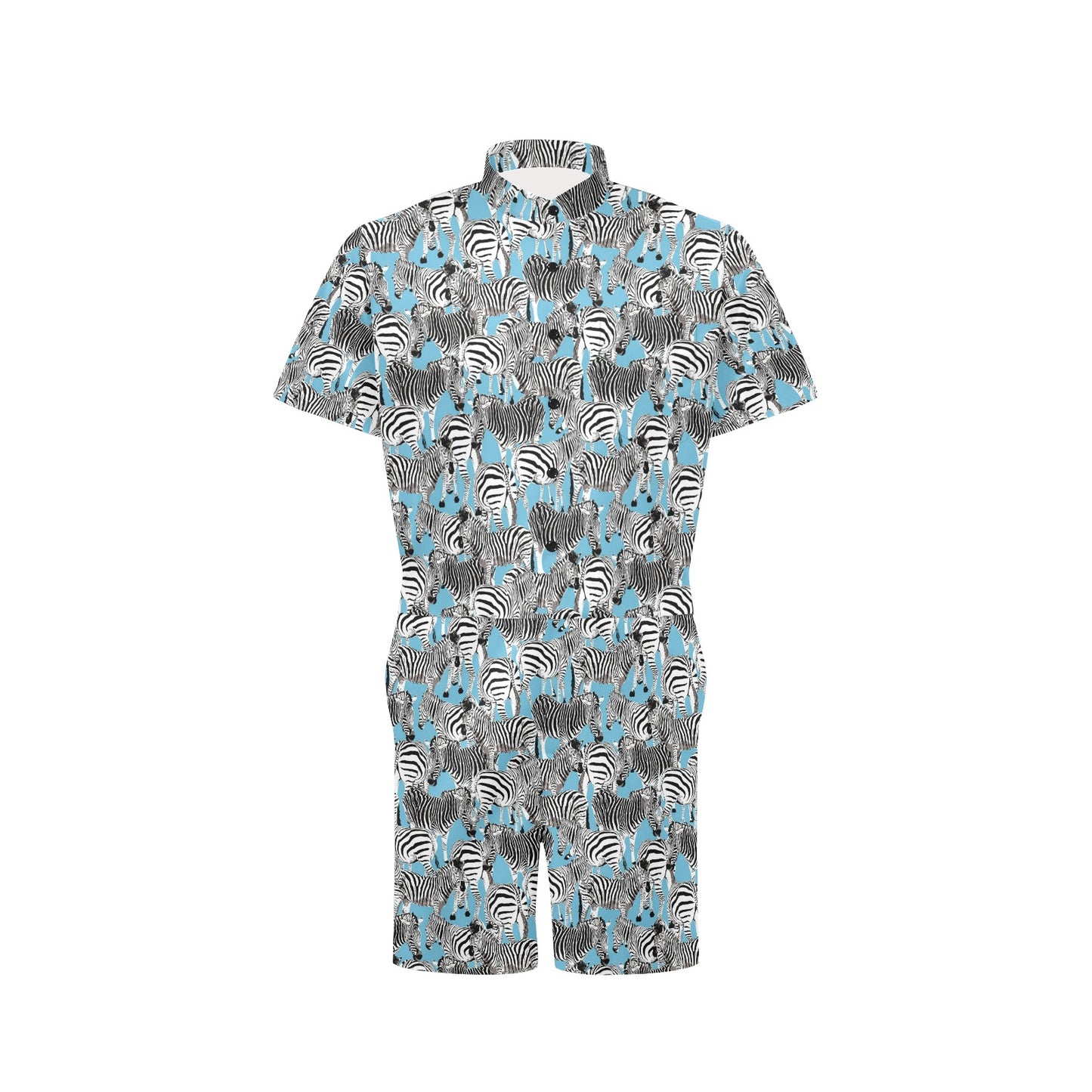 Zebra Print Design LKS305 Men's Romper