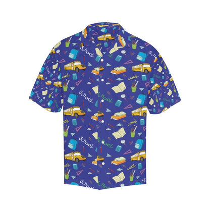 School Bus Print Design LKS307 Men's Hawaiian Shirt