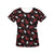 Skull With Red Dragon Print Design LKS304 Women's  T-shirt