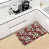 Skull And Roses Print Design LKS301 Kitchen Mat