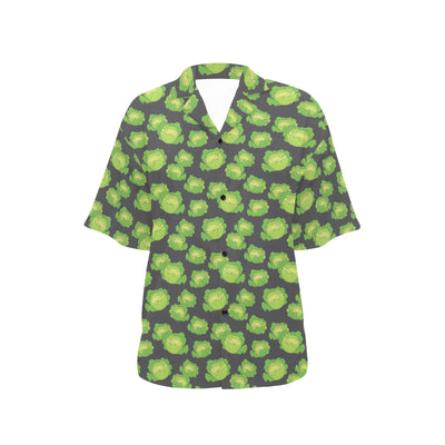 Cabbage Pattern Print Design 01 Women's Hawaiian Shirt