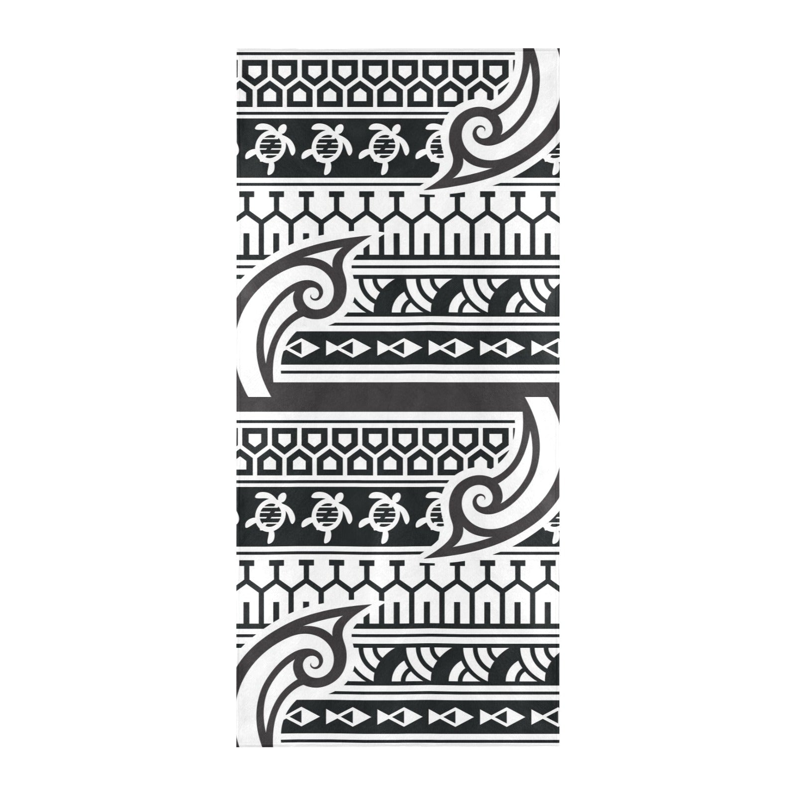 Samoan Style Print Design LKS305 Beach Towel 32" x 71"