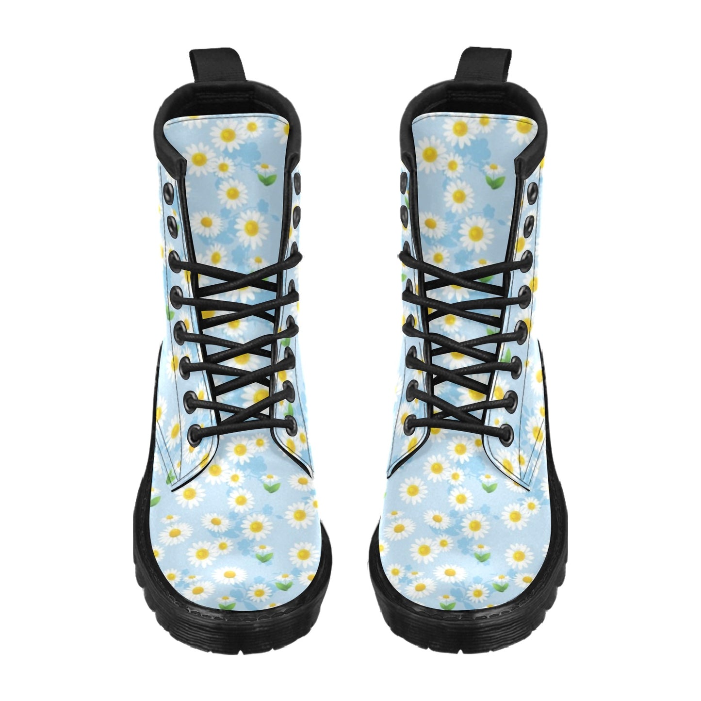 Daisy Pattern Print Design DS010 Women's Boots