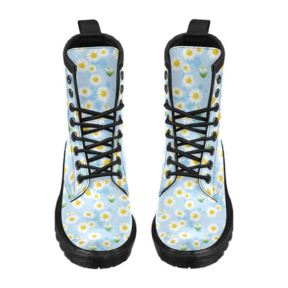 Daisy Pattern Print Design DS010 Women's Boots