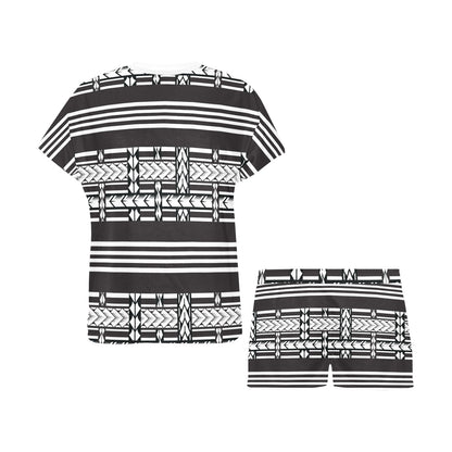 Samoan Tattoo Print Design LKS304 Women's Short Pajama Set