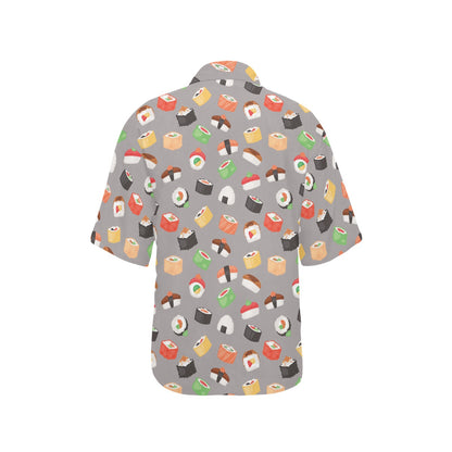 Sushi Print Design LKS307 Women's Hawaiian Shirt