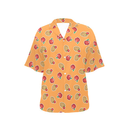 Apple Pie Pattern Print Design 02 Women's Hawaiian Shirt