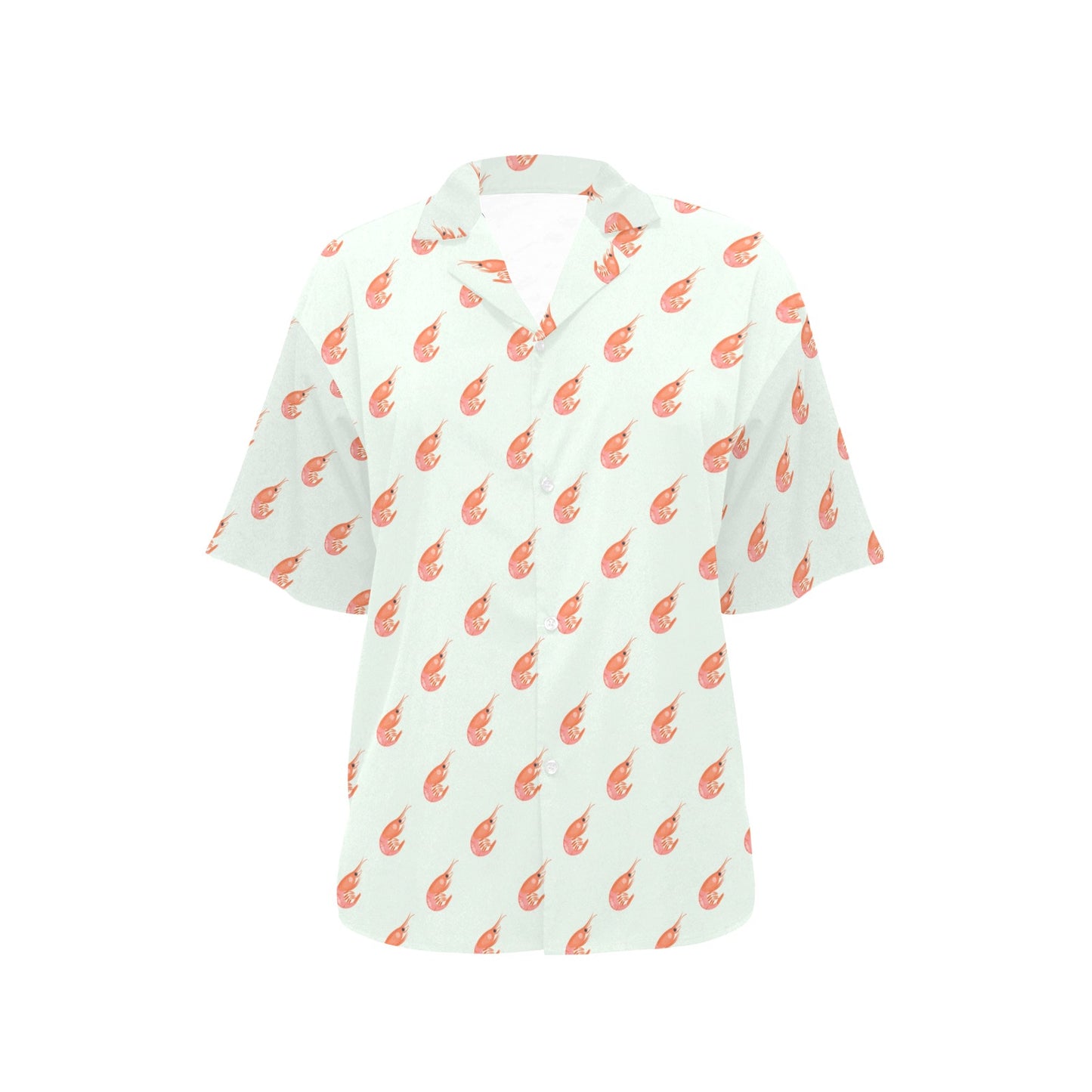 Shrimp Print Design LKS304 Women's Hawaiian Shirt