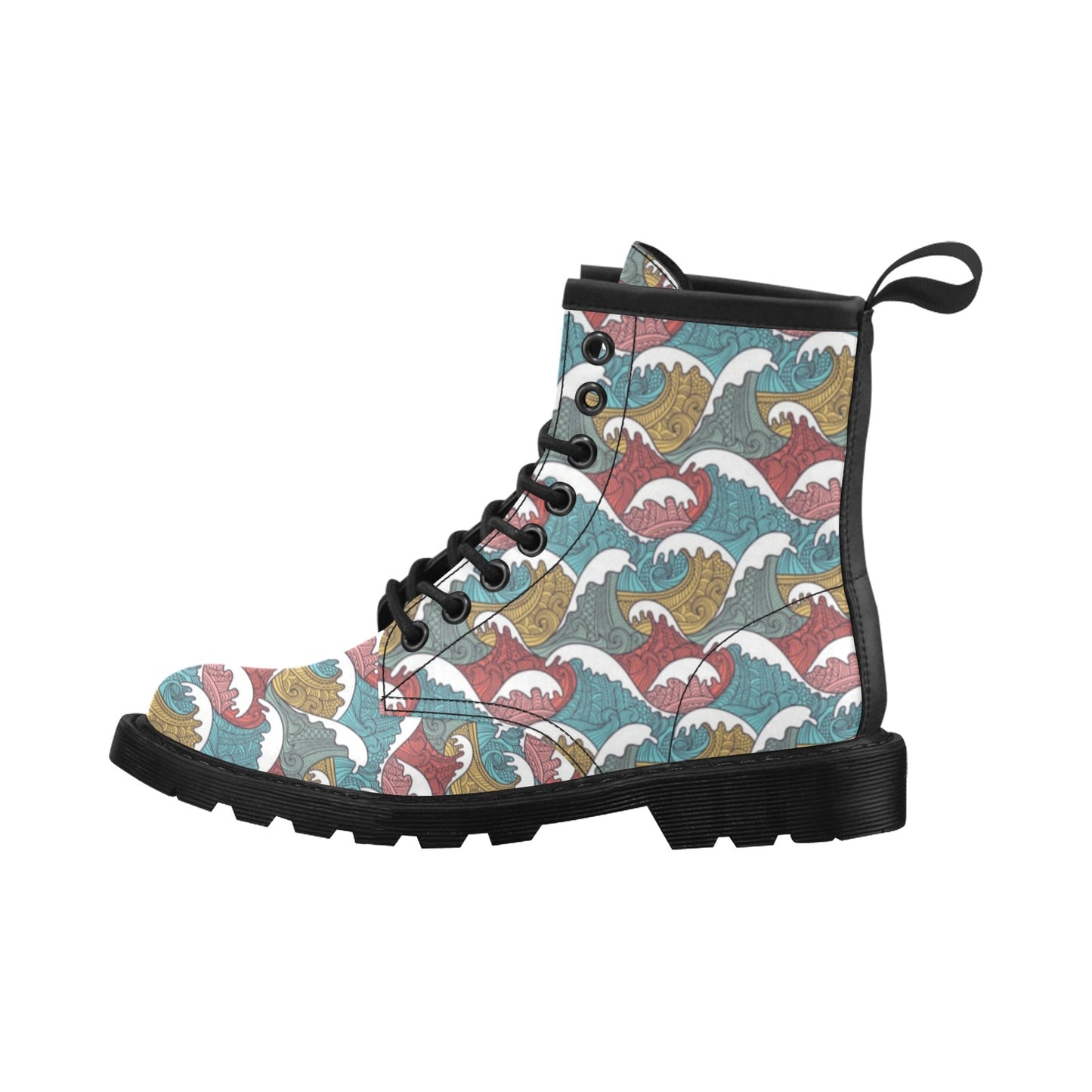 Tribal Wave Pattern Print Women's Boots