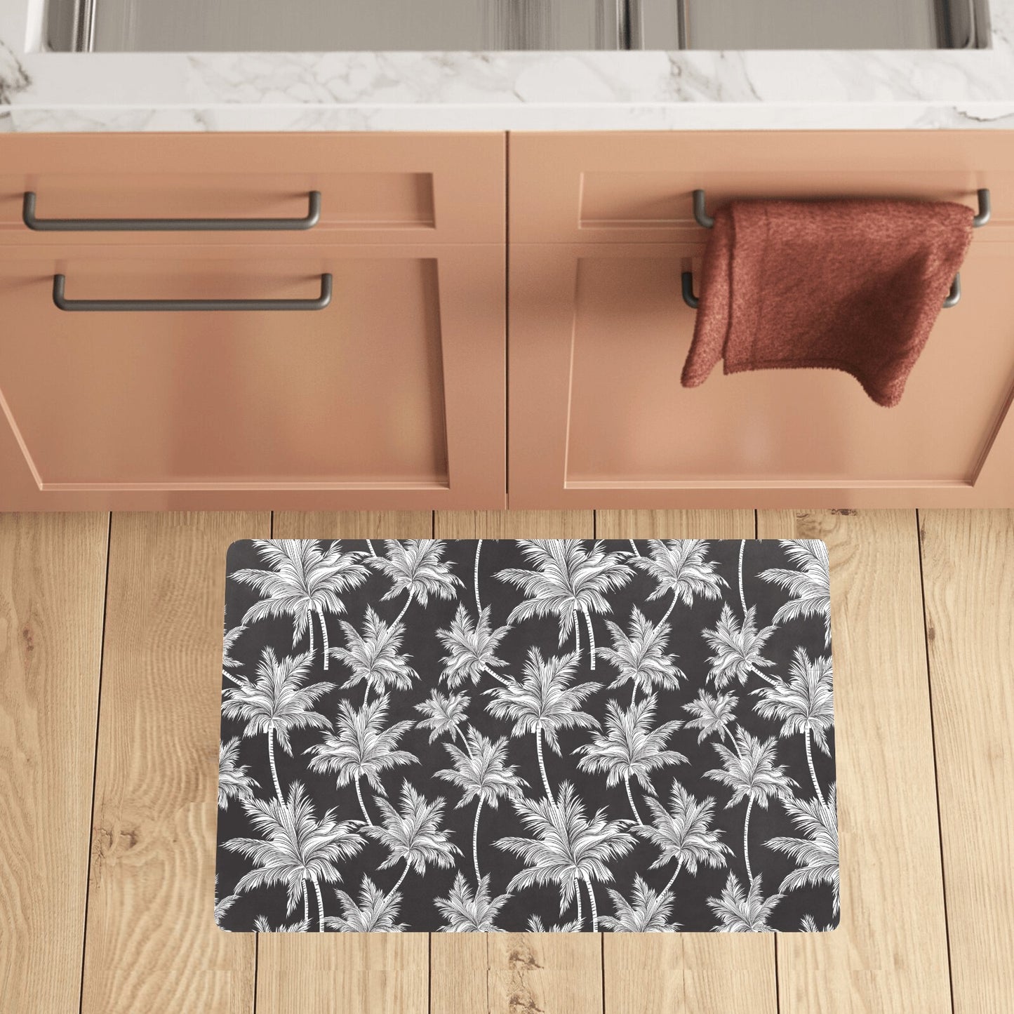 Palm Tree Pattern Print Design PT03 Kitchen Mat