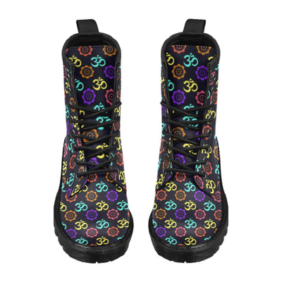 Chakra OM Print Pattern Women's Boots