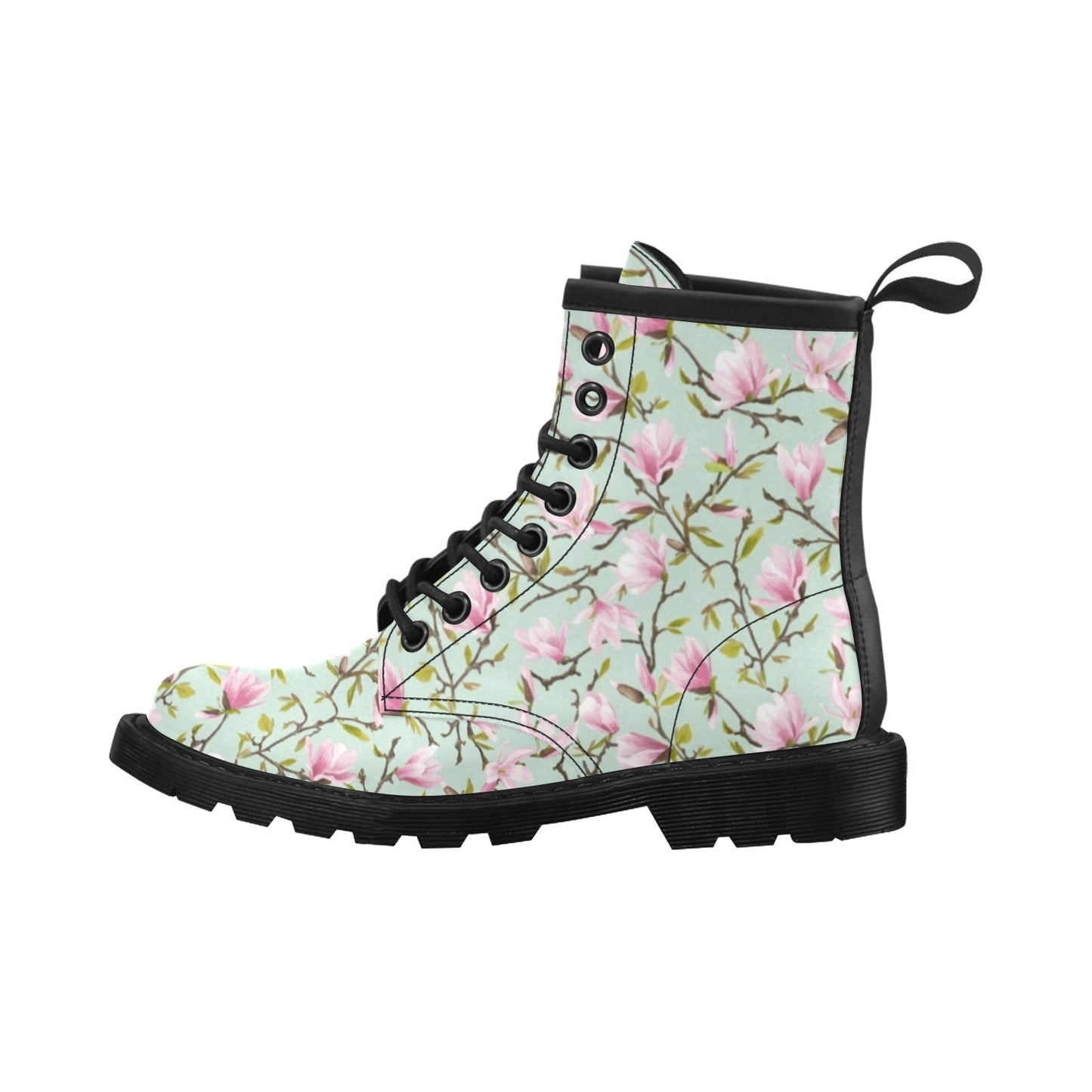 Magnolia Pattern Print Design MAG04 Women's Boots