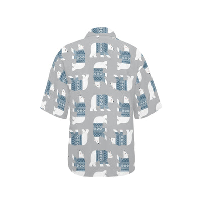 Polar Bear Pattern Print Design A03 Women's Hawaiian Shirt