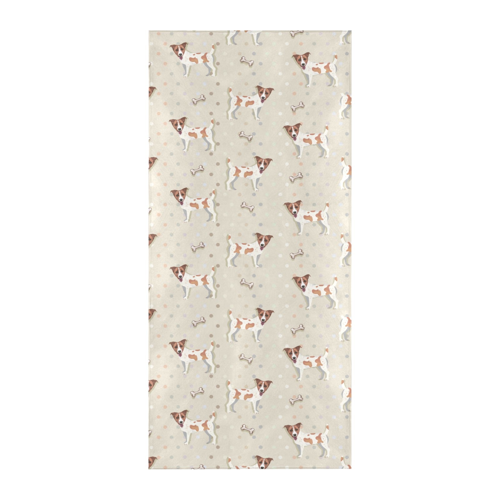 Russell Terriers With Bone Print Design LKS302 Beach Towel 32" x 71"