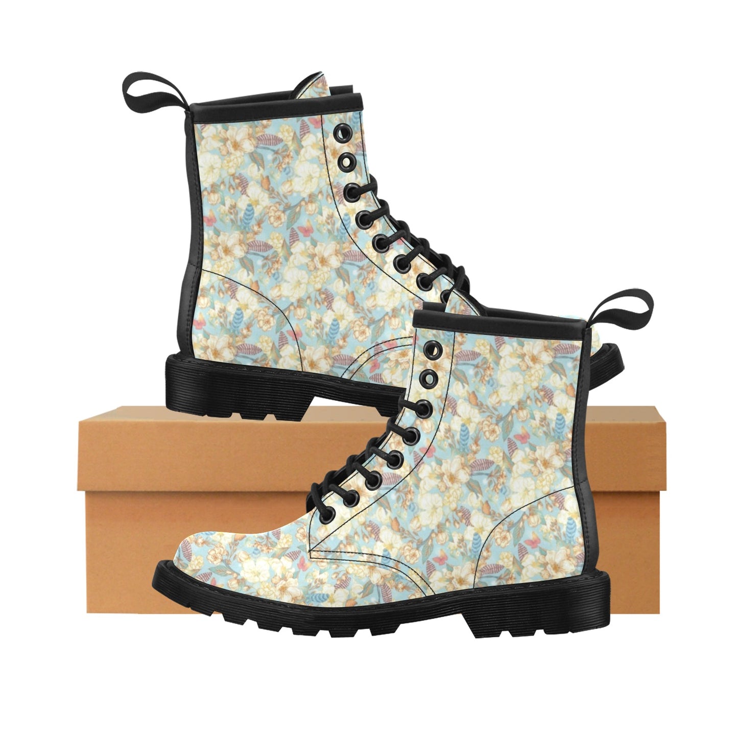 Summer Floral Print Design LKS302 Women's Boots