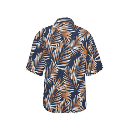 Tropical Flower Pattern Print Design TF07 Women's Hawaiian Shirt