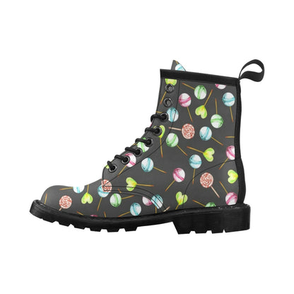 Lollipop Pattern Print Design LL02 Women's Boots