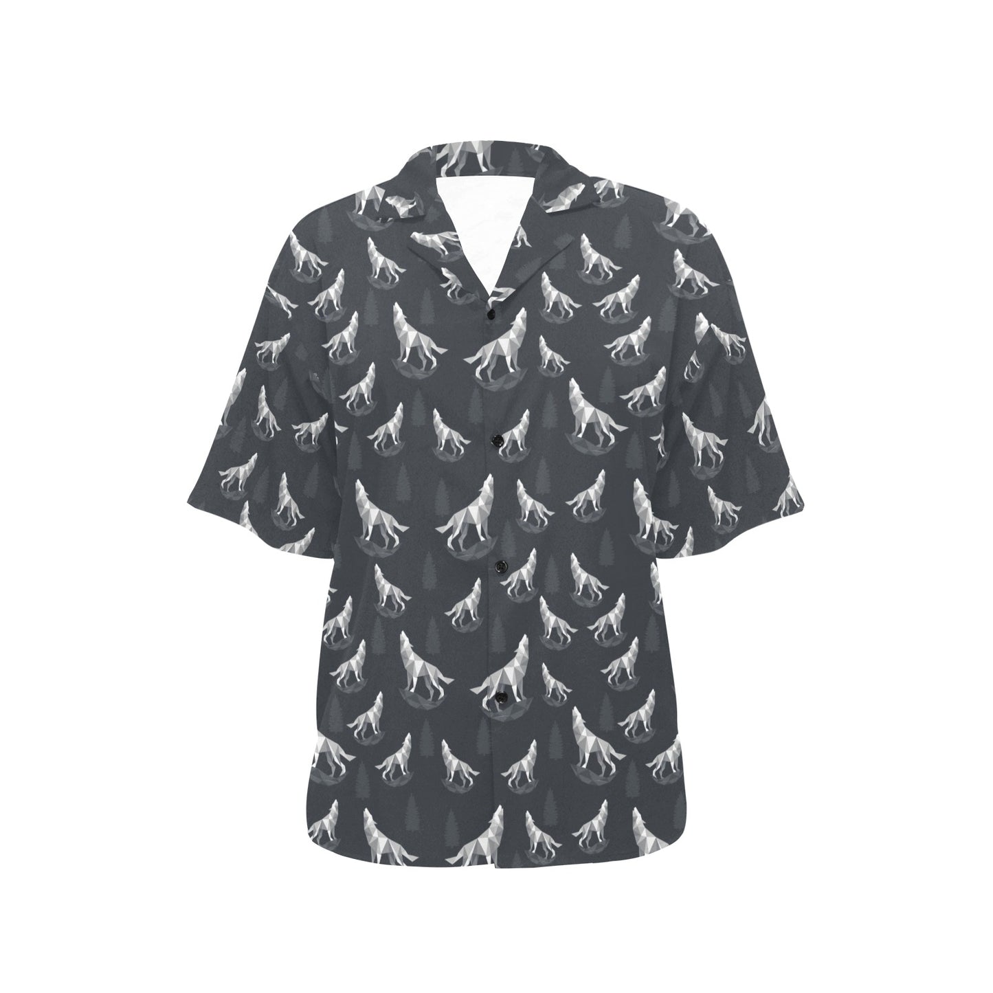 Wolf Print Design LKS303 Women's Hawaiian Shirt
