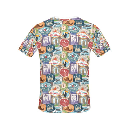 Travel Stamp Print Design LKS301 Women's  T-shirt