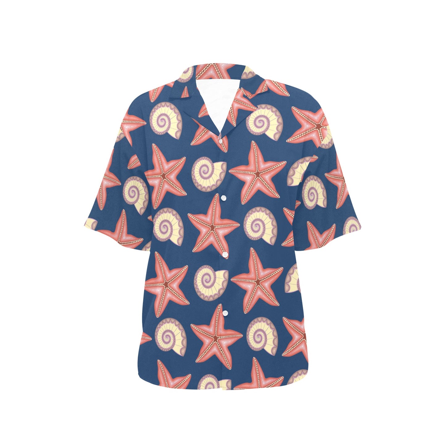 Starfish Pattern Print Design 03 Women's Hawaiian Shirt