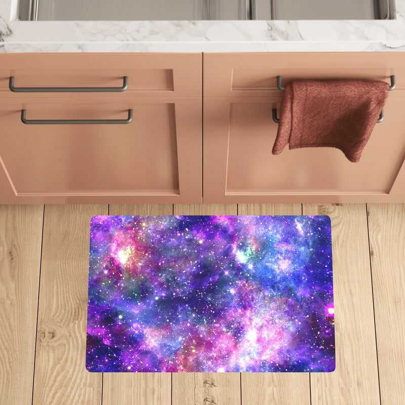 Galaxy Night Stardust Space Print Kitchen Mat