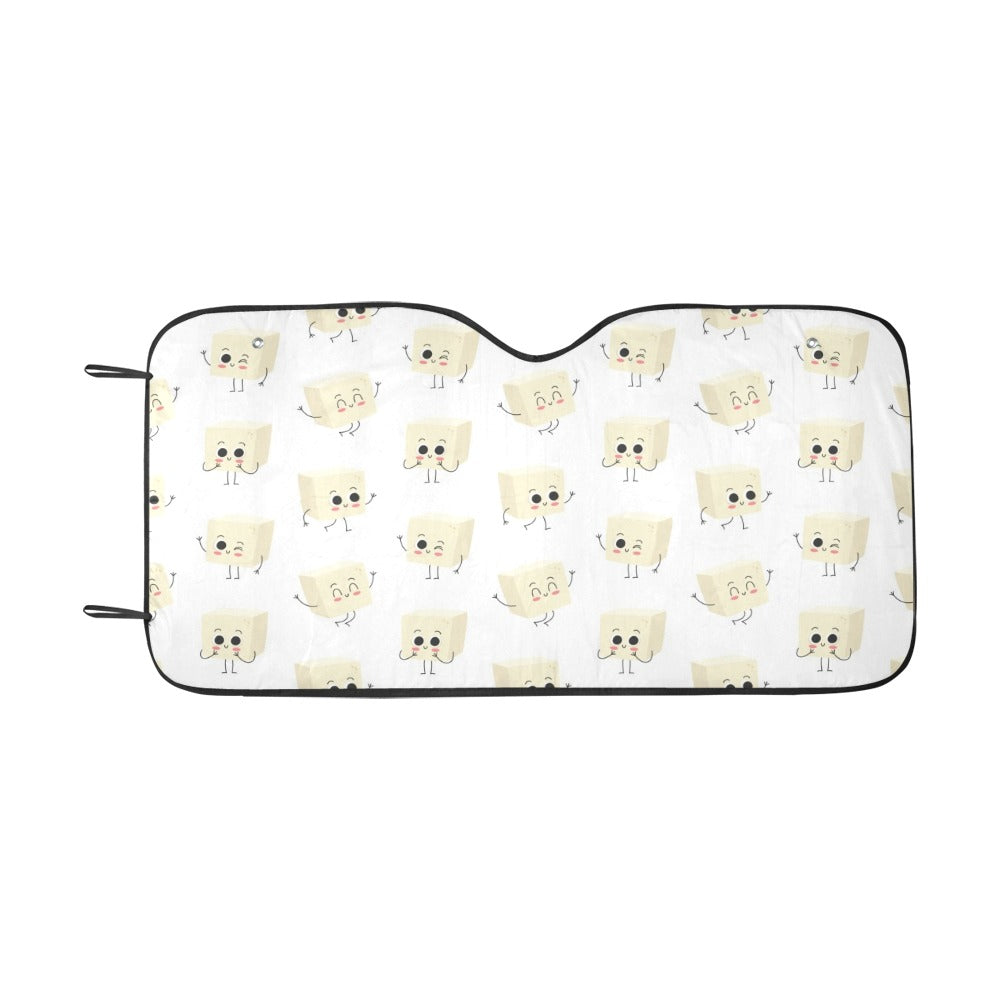 Tofu Print Design LKS301 Car front Windshield Sun Shade