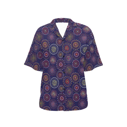 Firework Flower Style Print Design LKS302 Women's Hawaiian Shirt