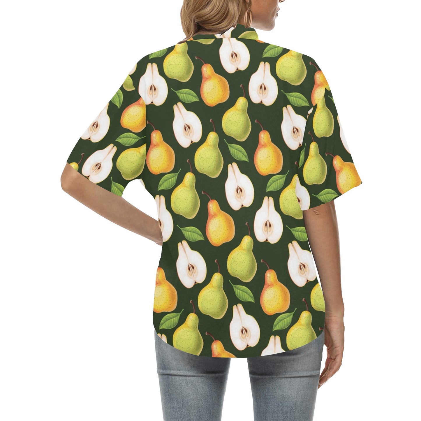Pear Pattern Print Design PE06 Women's Hawaiian Shirt