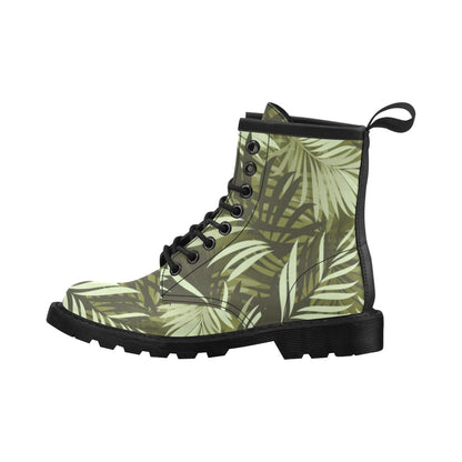 Palm Leaves Pattern Print Design PL05 Women's Boots