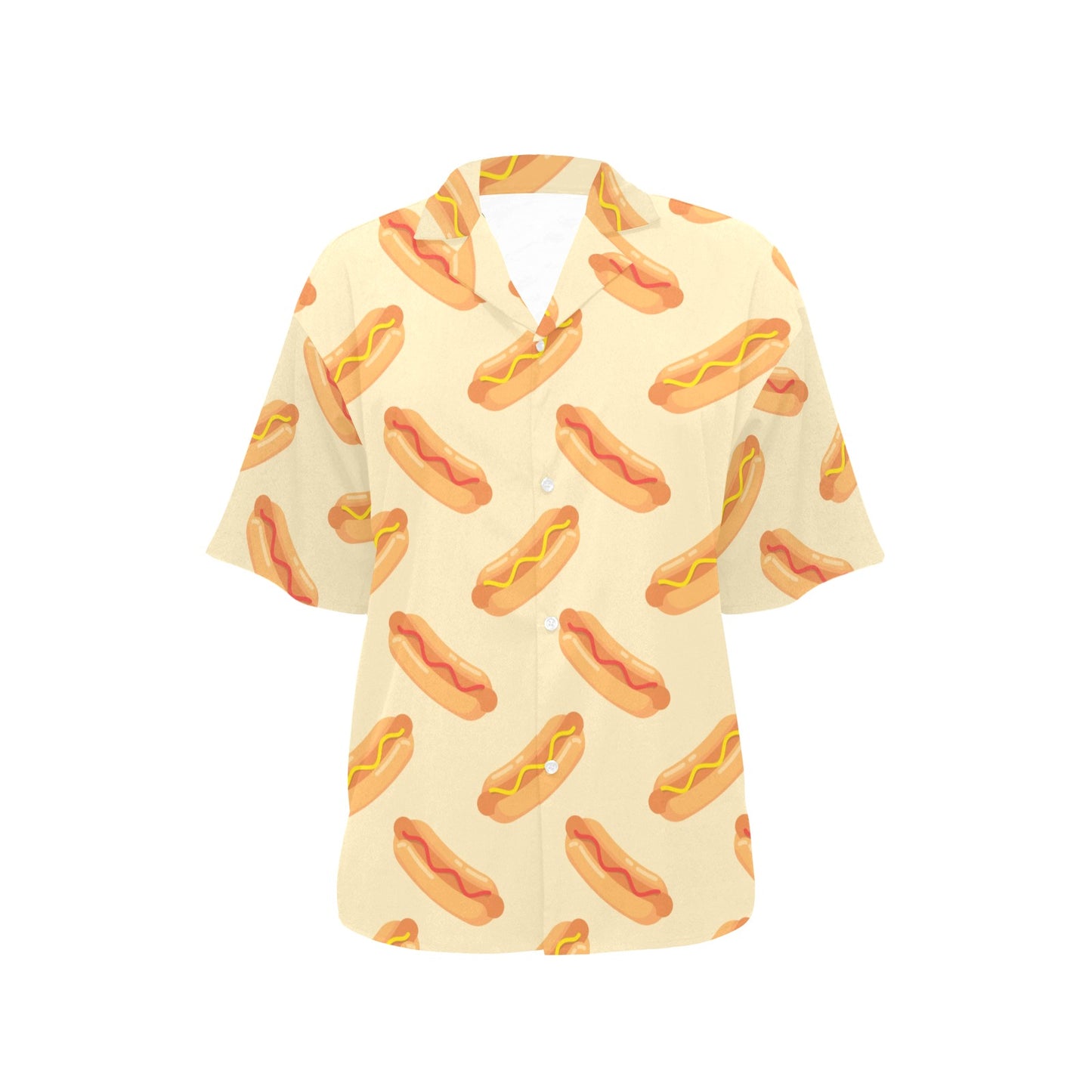 Hot Dog Pattern Print Design 05 Women's Hawaiian Shirt