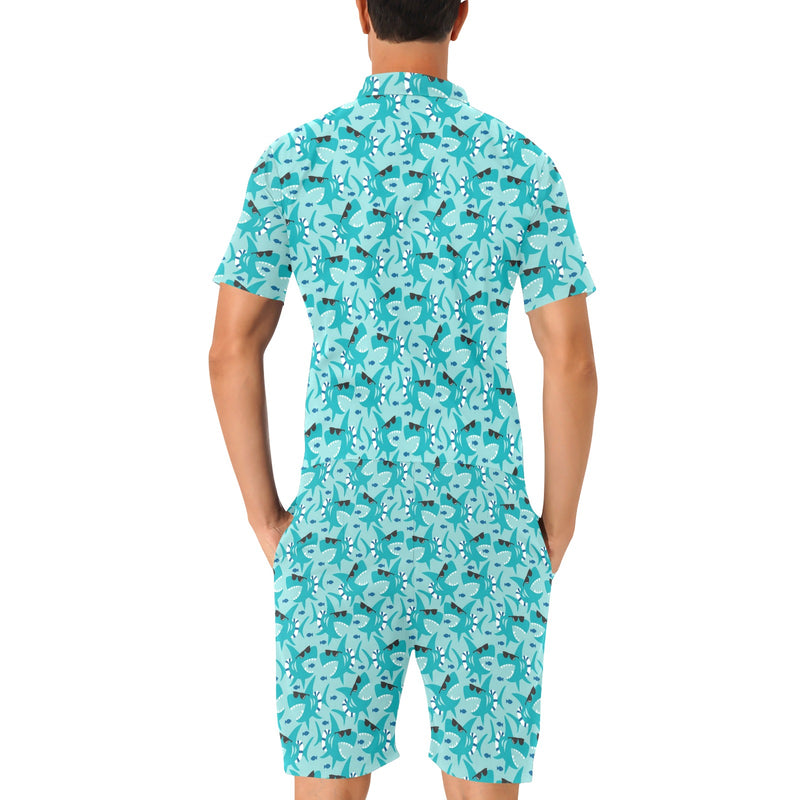 Shark Cute Print Design LKS302 Men's Romper