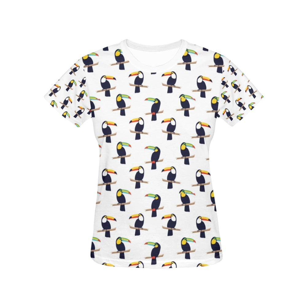 Toucan Print Design LKS305 Women's  T-shirt