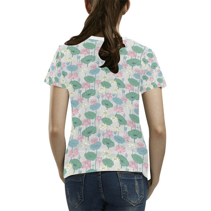 Water Lily Print Design LKS305 Women's  T-shirt