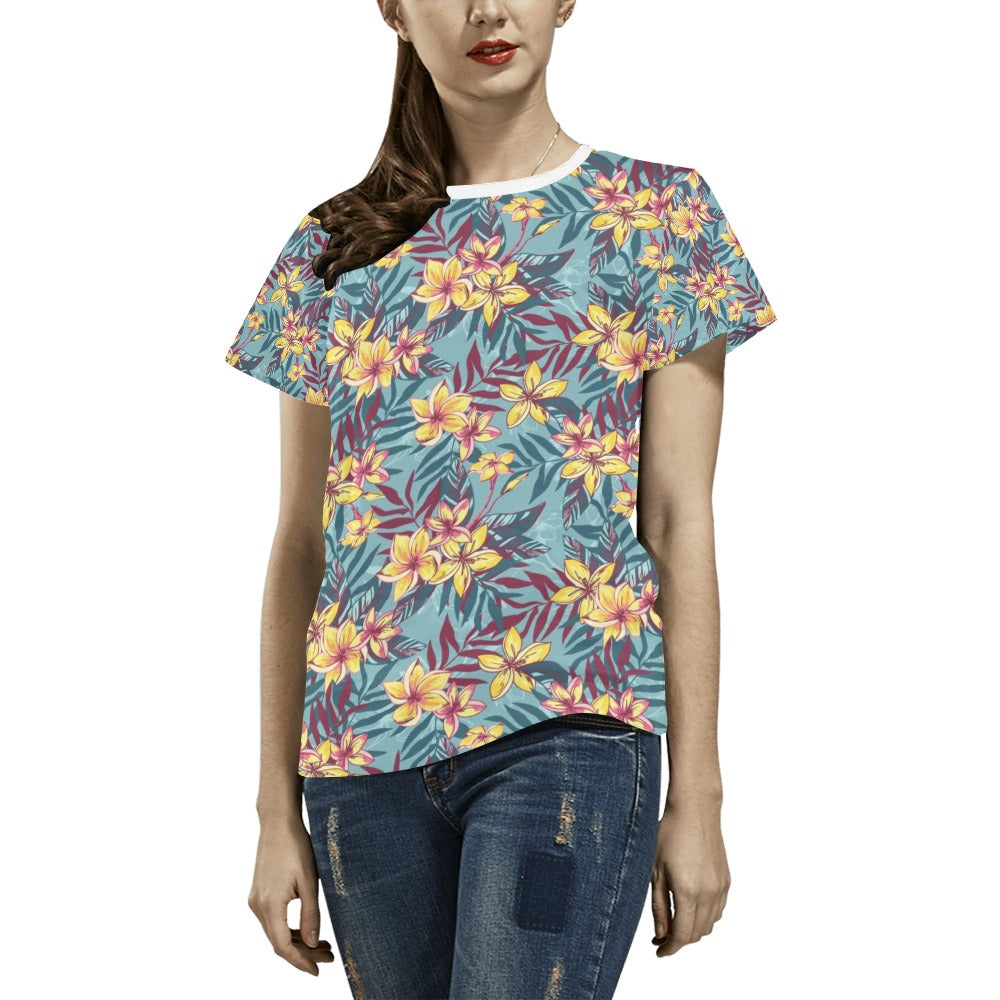 Summer Floral Print Design LKS304 Women's  T-shirt