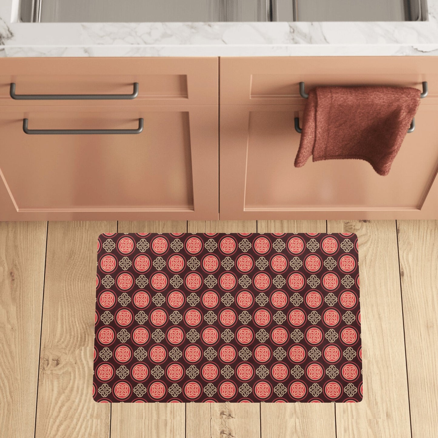 Celtic Pattern Print Design 02 Kitchen Mat
