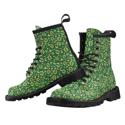 Shamrock Horse Shoes Saint Patrick's Day Print Design LKS307 Women's Boots