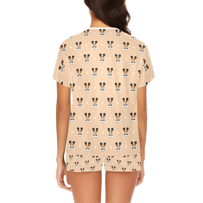 Russell Terriers Print Design LKS3011 Women's Short Pajama Set