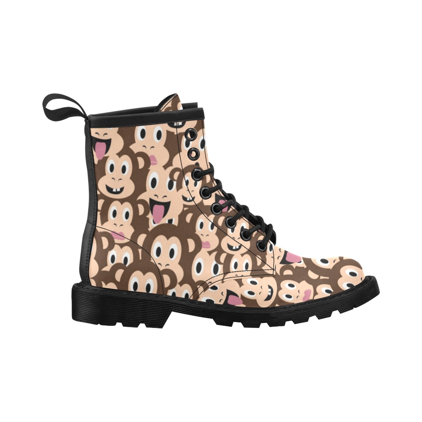 Emoji Monkey Print Pattern Women's Boots