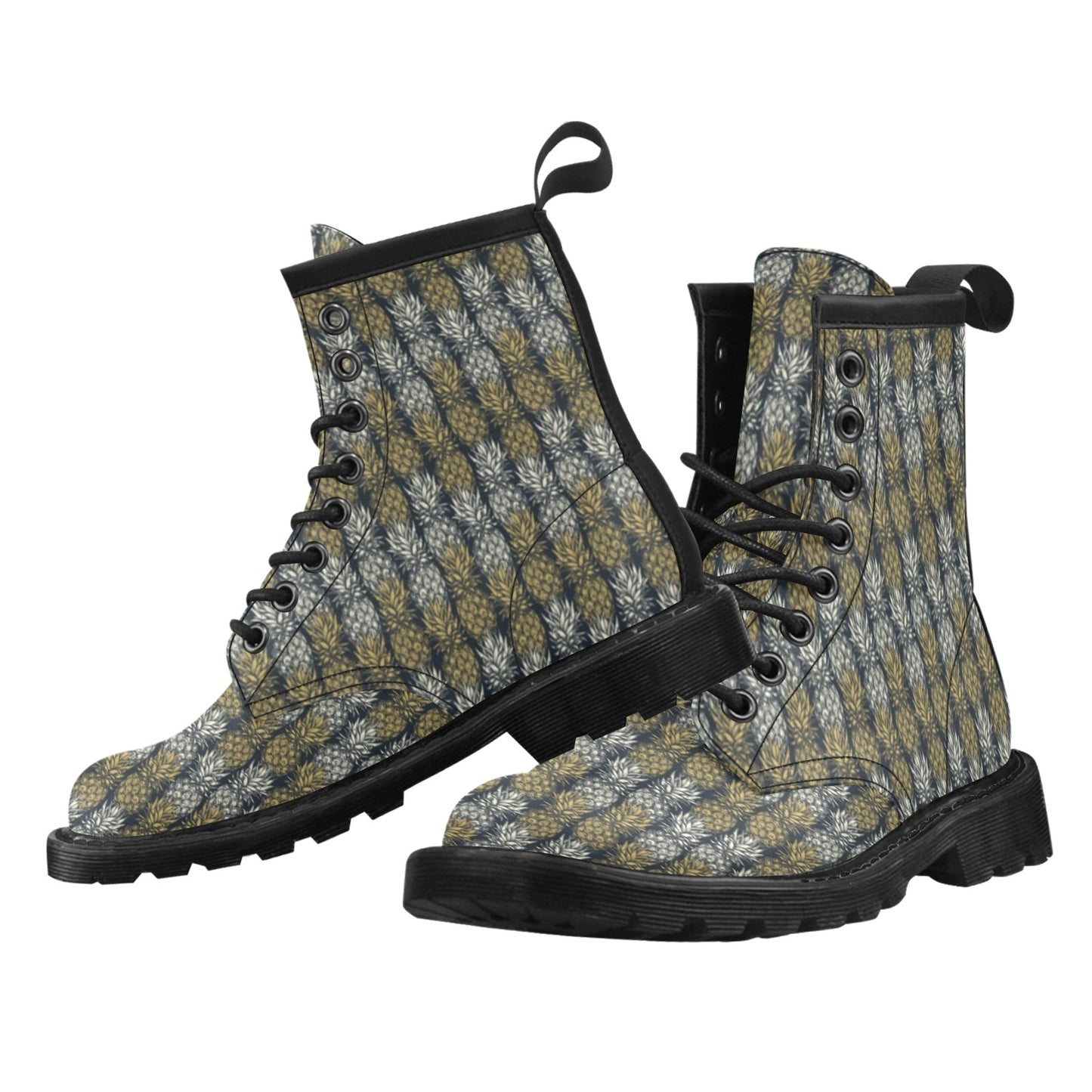 Pineapple Print Design Pattern Women's Boots