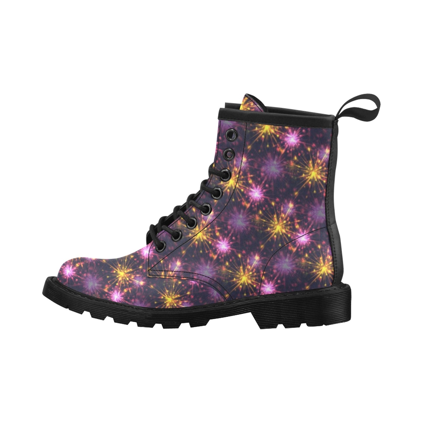 Firework Print Design LKS303 Women's Boots
