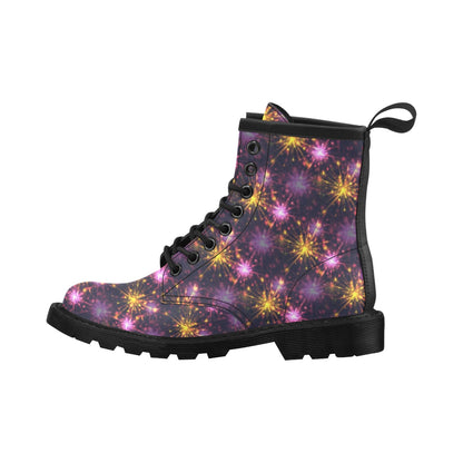 Firework Print Design LKS303 Women's Boots