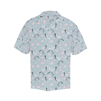 Sakura Bird Print Design LKS304 Men's Hawaiian Shirt