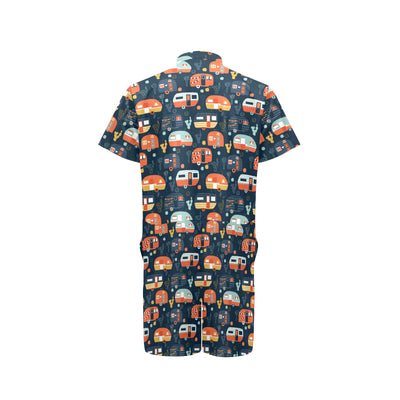 Camper Caravan Print Pattern Men's Romper