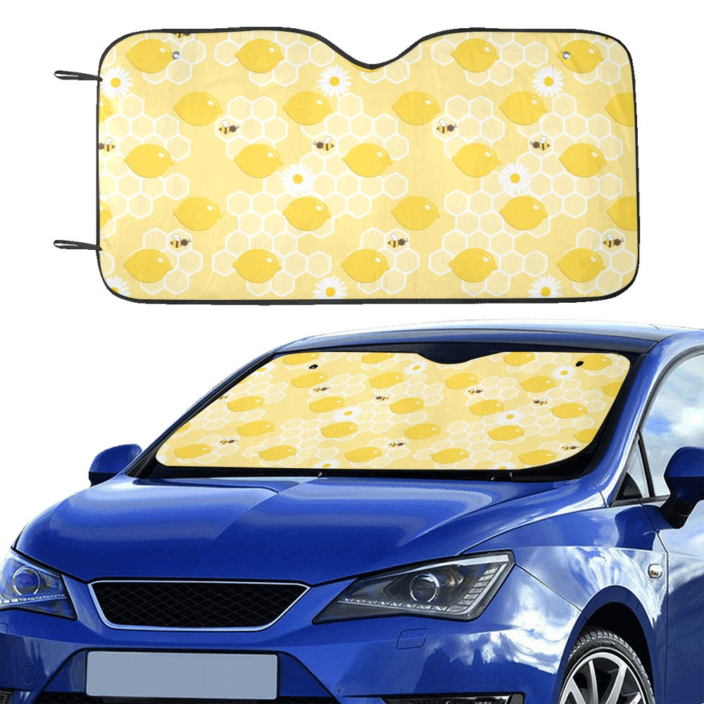 Honey Bee Honeycomb Print Design LKS3010 Car front Windshield Sun Shade
